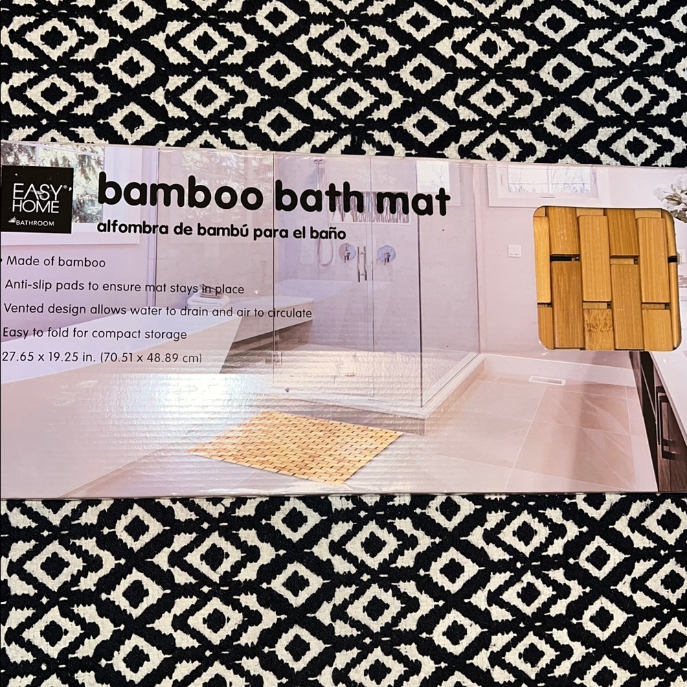 Easy Home Bamboo Bath Mat